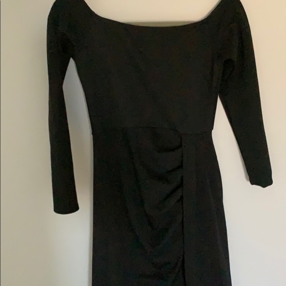 Nasty Gal Sexy Little Black Dress Off Shoulder Mini with Slit Med NWOT - Picture 4 of 6